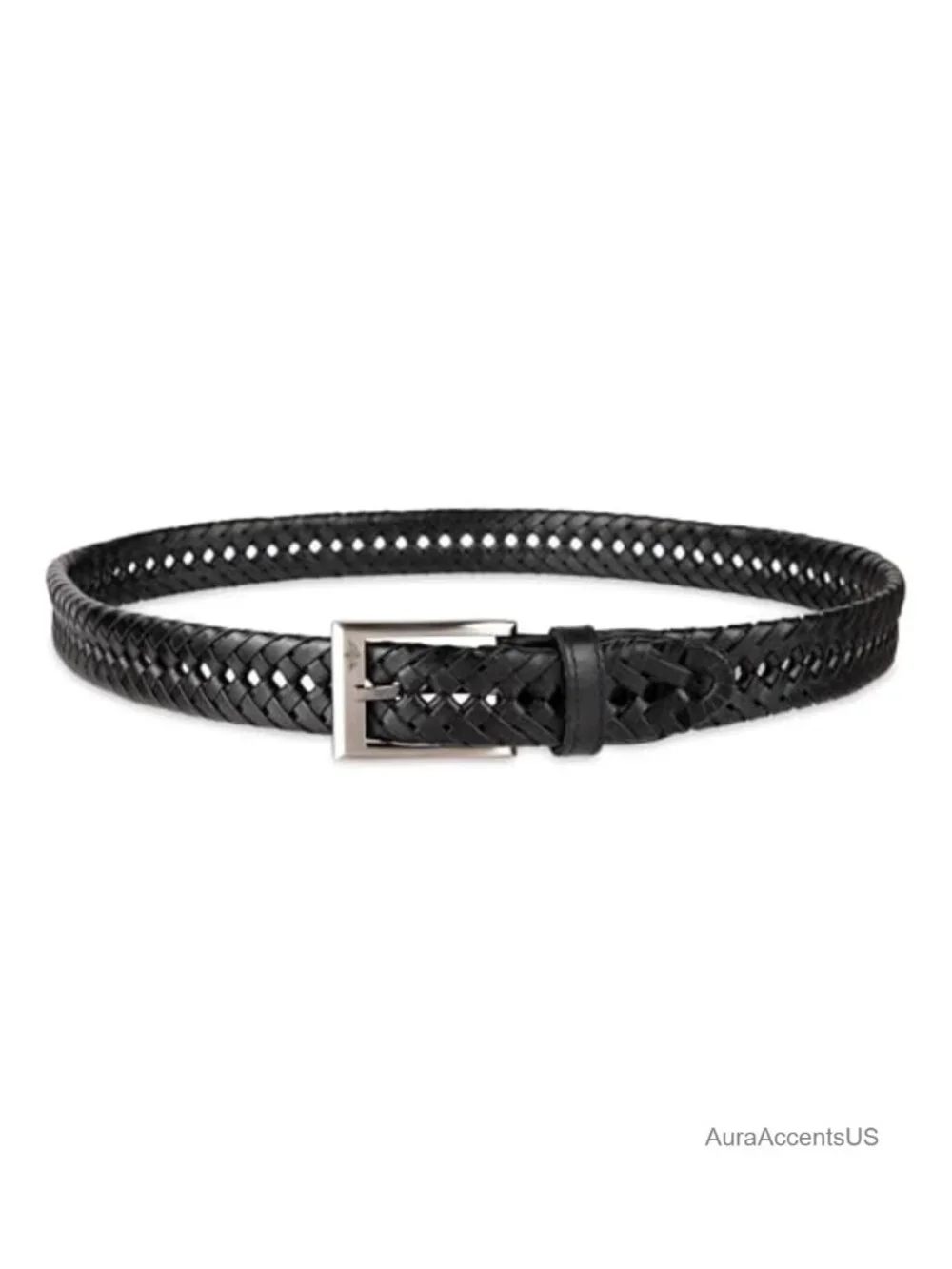 Braided Leather Belt, Fully Adjustable Casual Strap, Everyday Wear